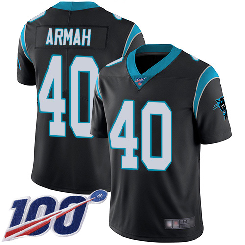 Carolina Panthers Limited Black Men Alex Armah Home Jersey NFL Football #40 100th Season Vapor Untouchable->carolina panthers->NFL Jersey